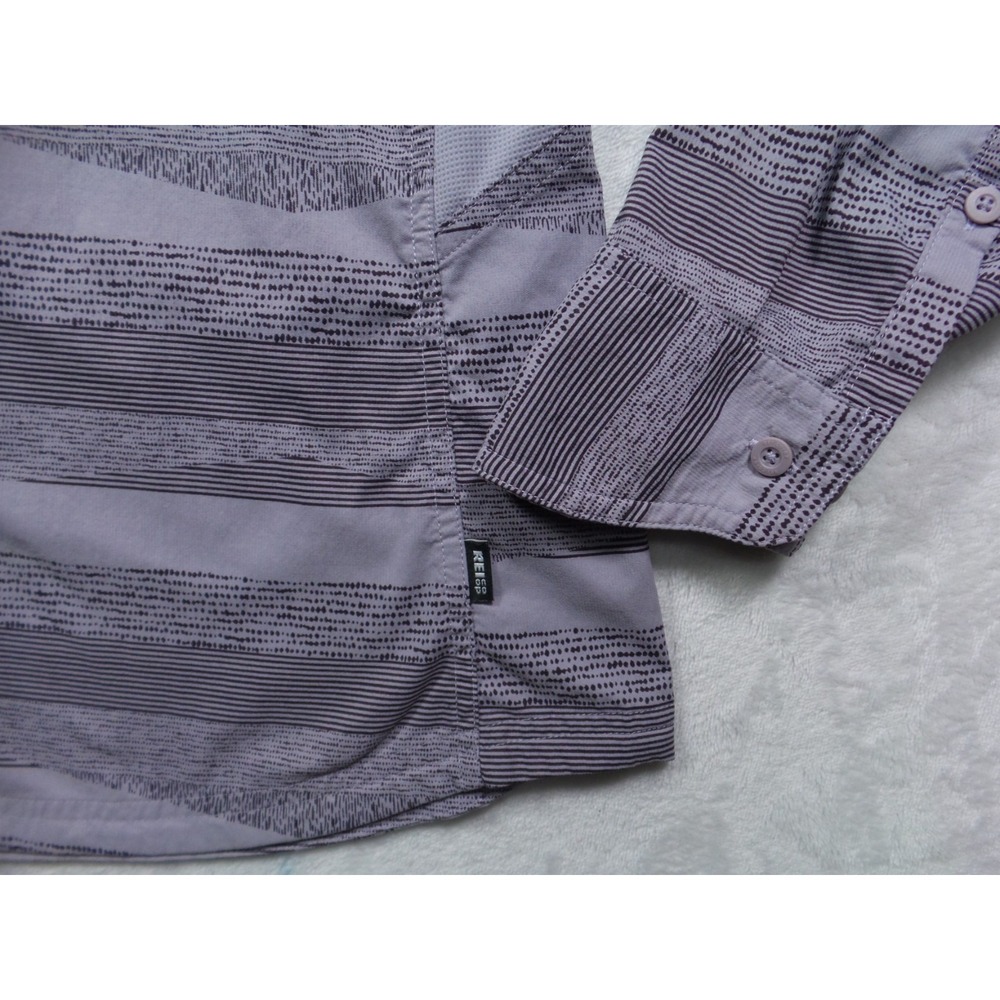 REI Co-op Shirt Womens Size Large Purple Sahara Striped Long Sleeve Hiking - Picture 2 of 11